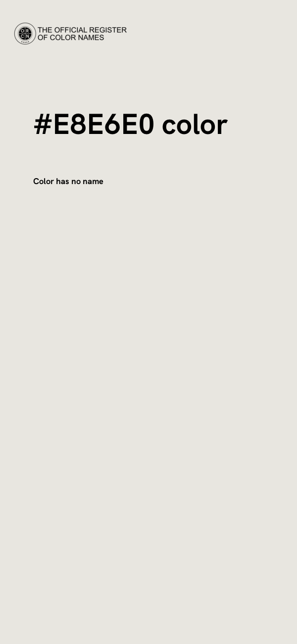 #E8E6E0 color image