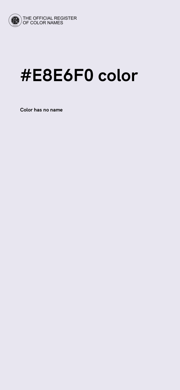 #E8E6F0 color image
