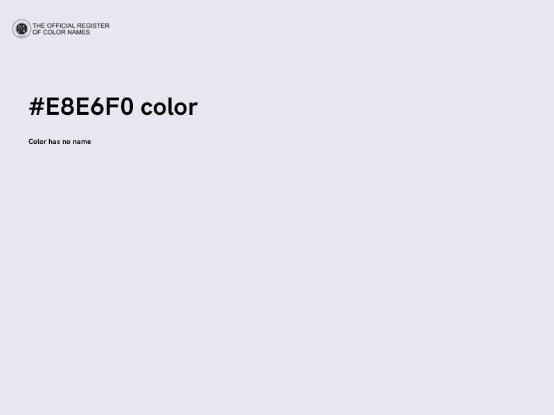 #E8E6F0 color image
