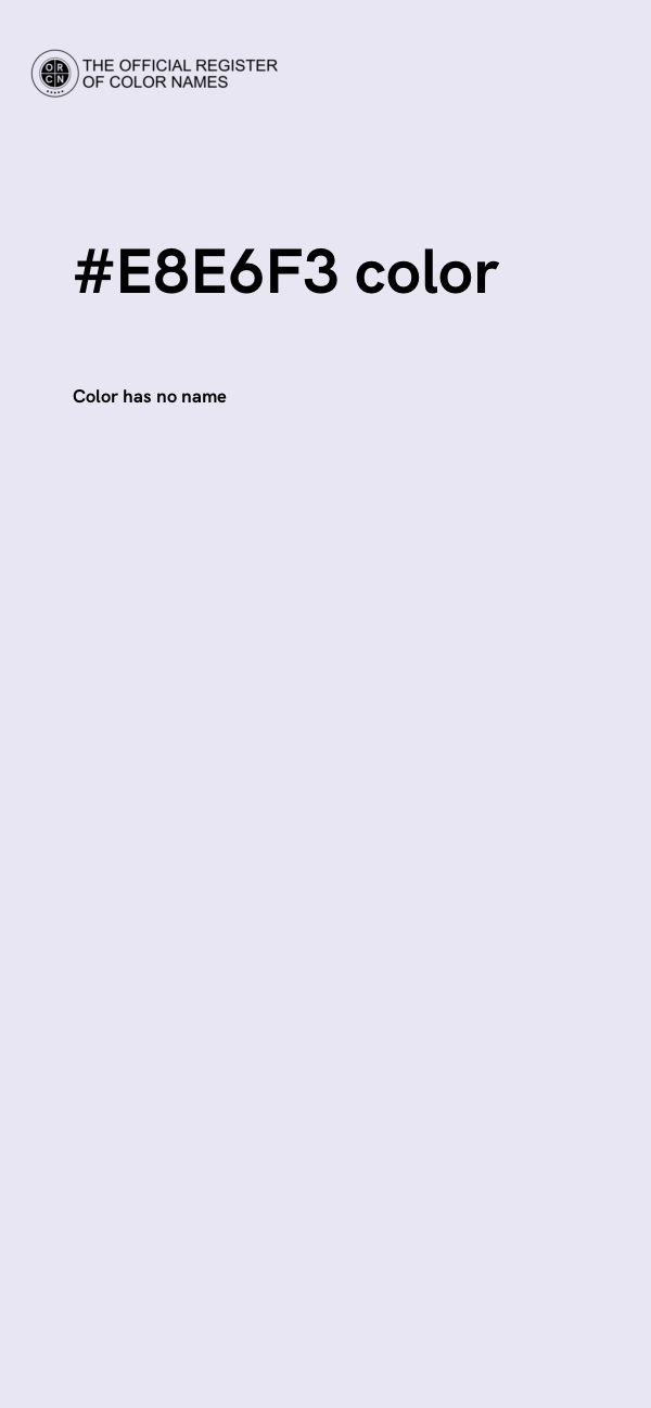 #E8E6F3 color image