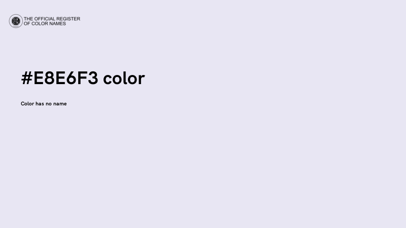 #E8E6F3 color image