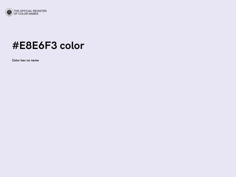 #E8E6F3 color image