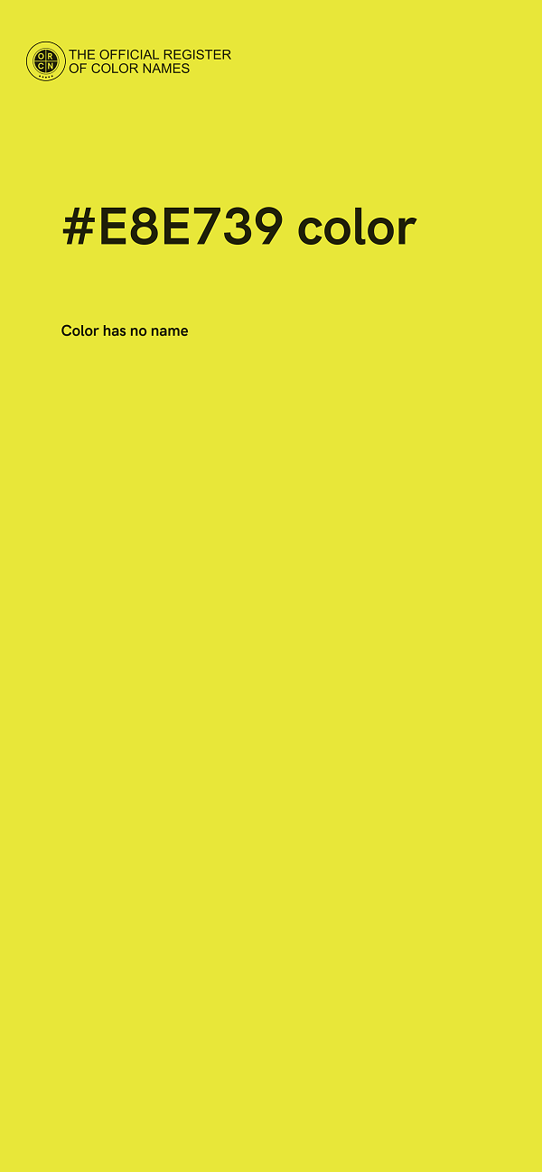 #E8E739 color image