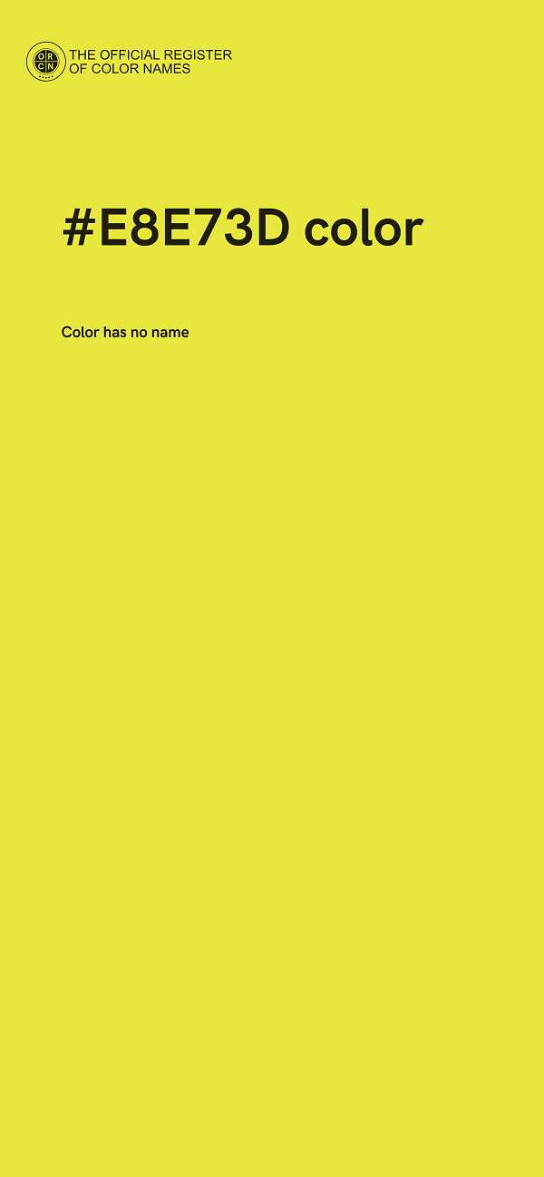 #E8E73D color image