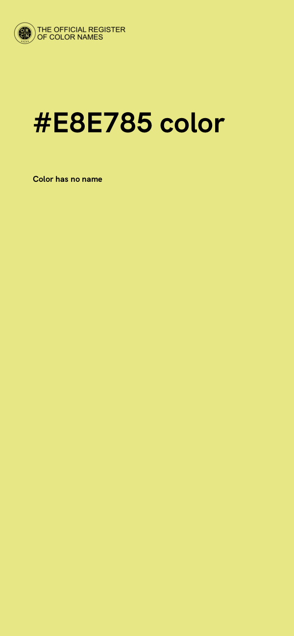 #E8E785 color image