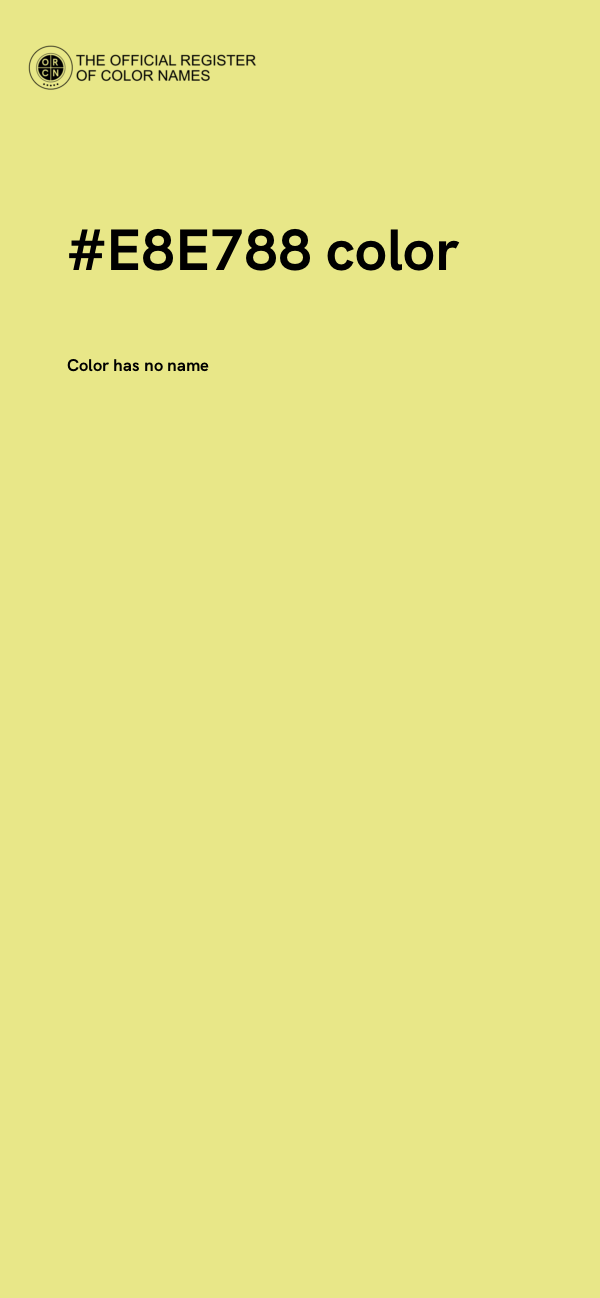 #E8E788 color image