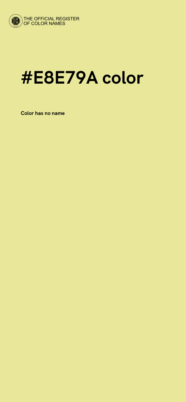 #E8E79A color image