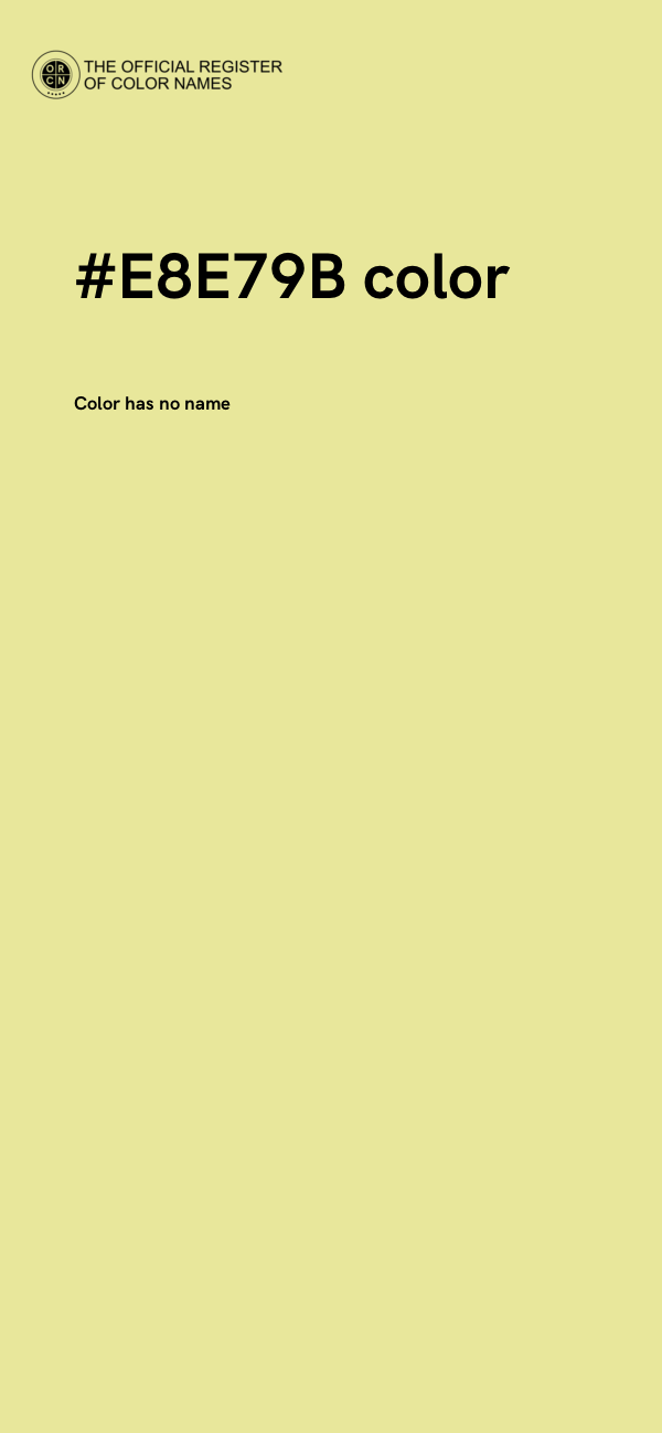 #E8E79B color image