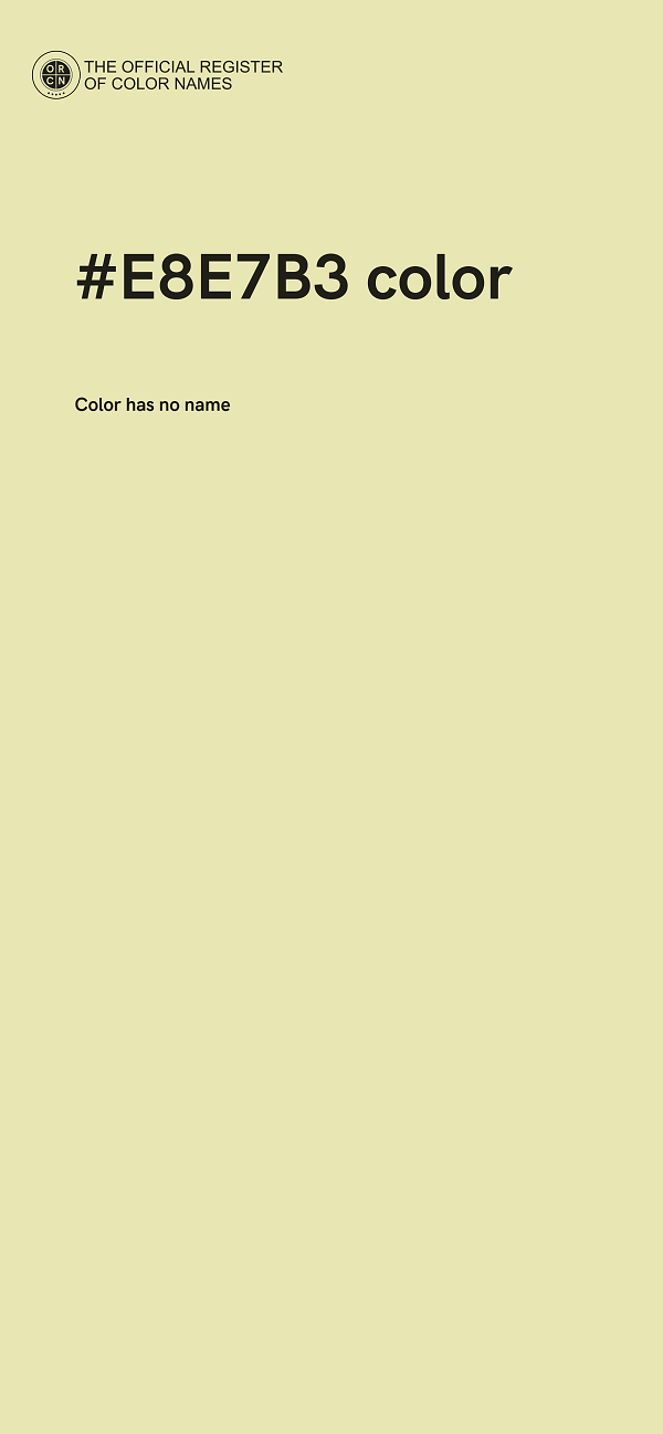 #E8E7B3 color image
