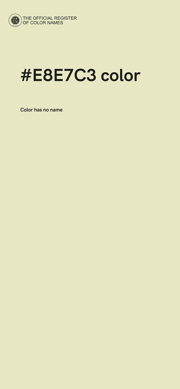#E8E7C3 color image