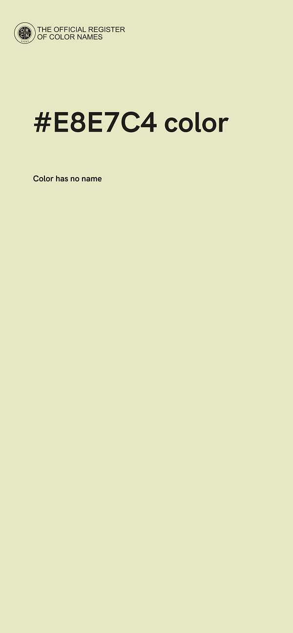 #E8E7C4 color image