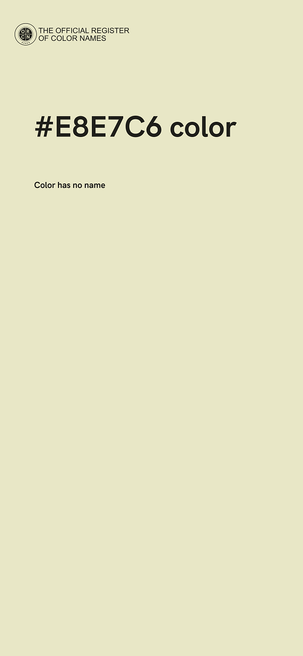 #E8E7C6 color image