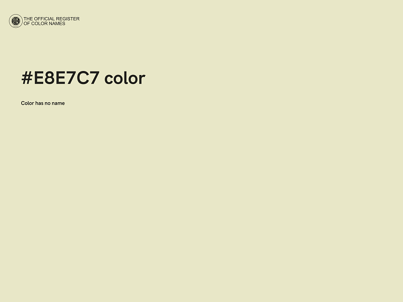 #E8E7C7 color image