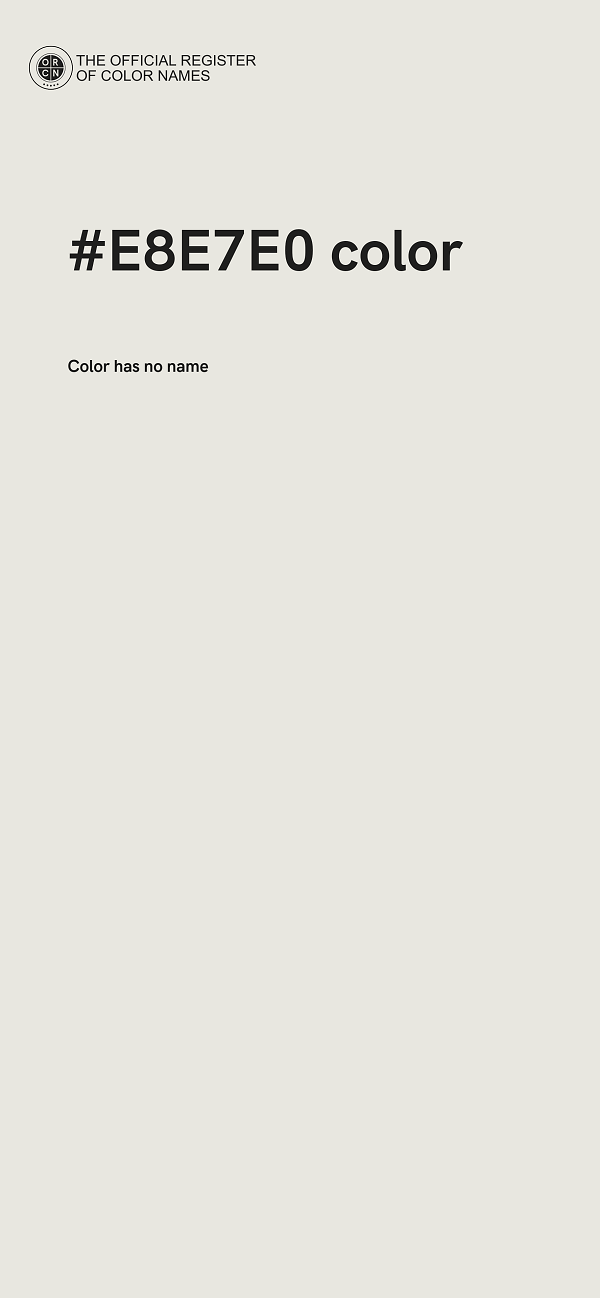 #E8E7E0 color image
