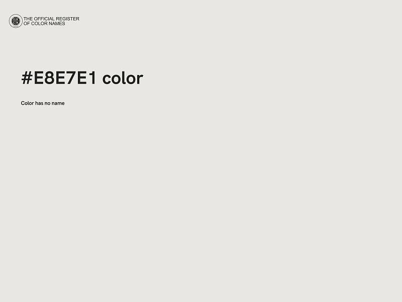 #E8E7E1 color image