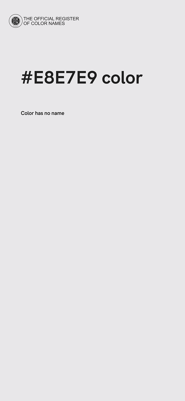 #E8E7E9 color image