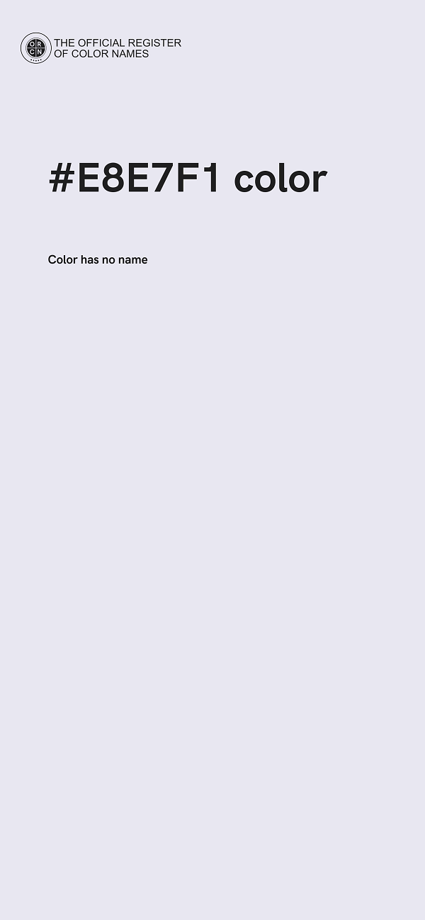 #E8E7F1 color image