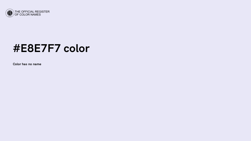 #E8E7F7 color image