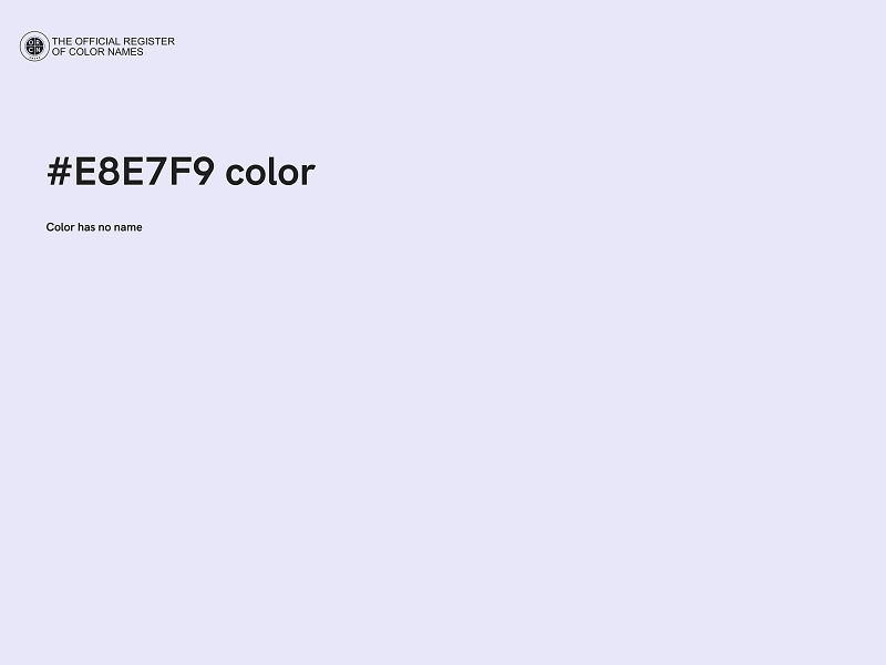 #E8E7F9 color image