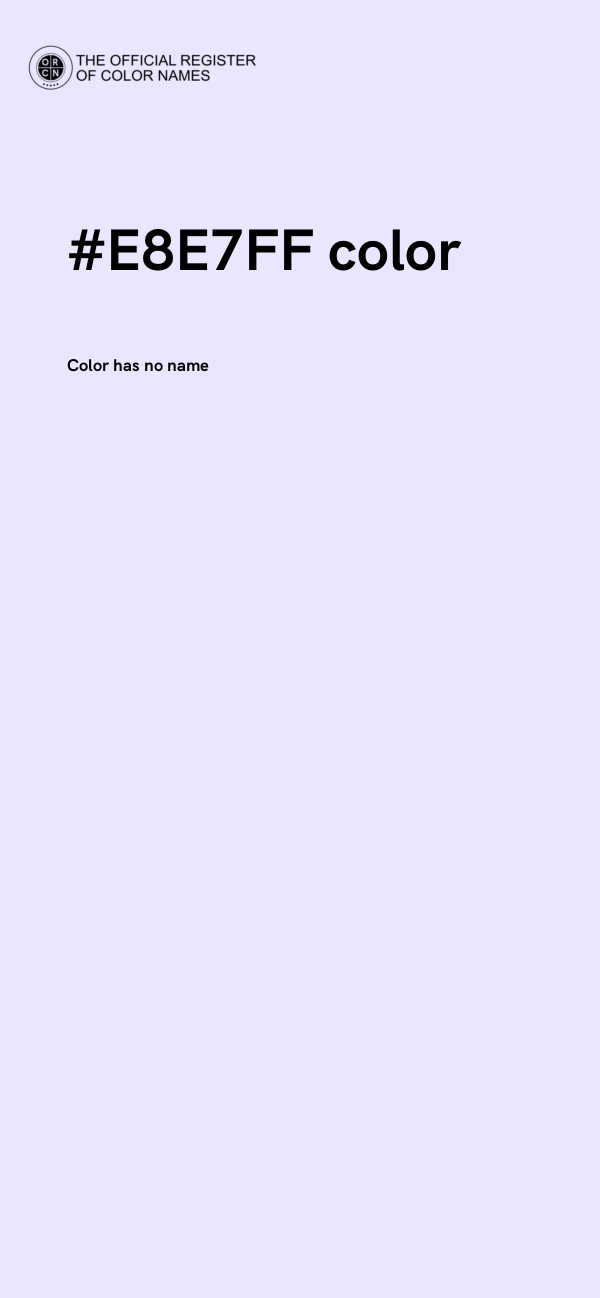 #E8E7FF color image