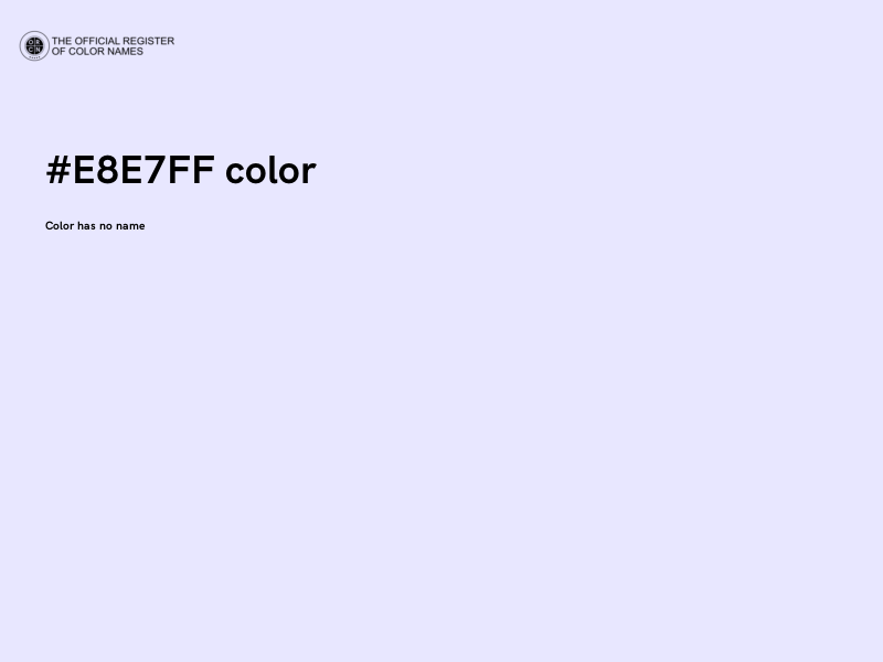 #E8E7FF color image