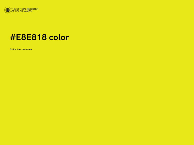 #E8E818 color image