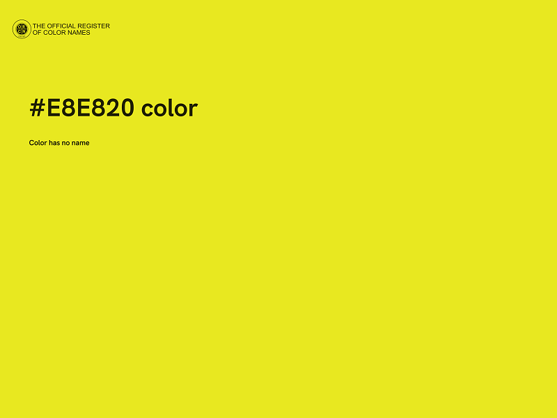 #E8E820 color image