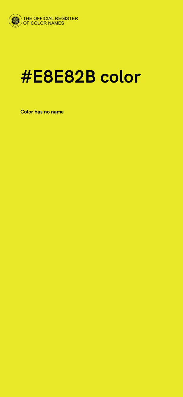 #E8E82B color image