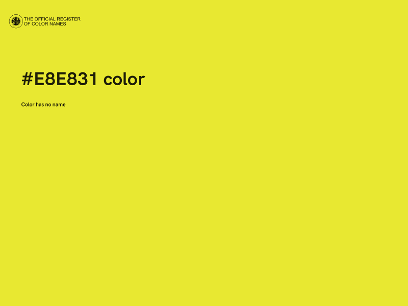 #E8E831 color image