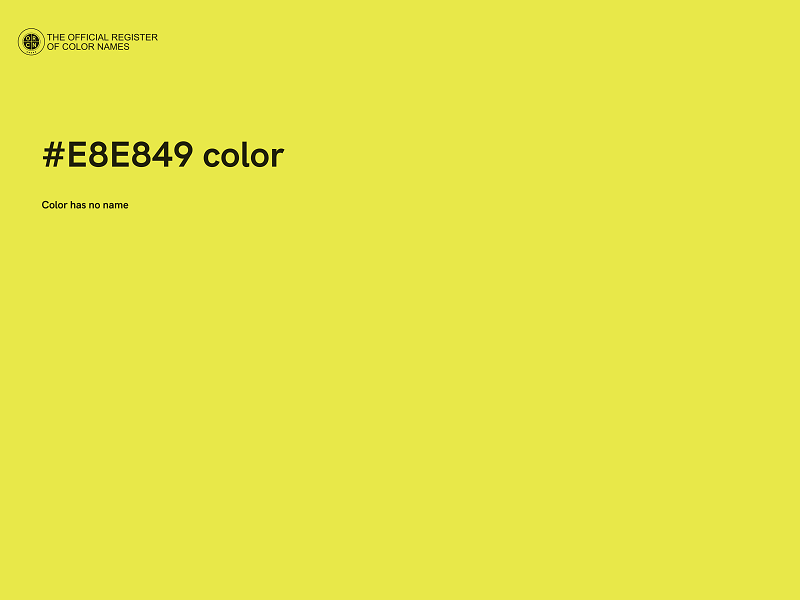 #E8E849 color image