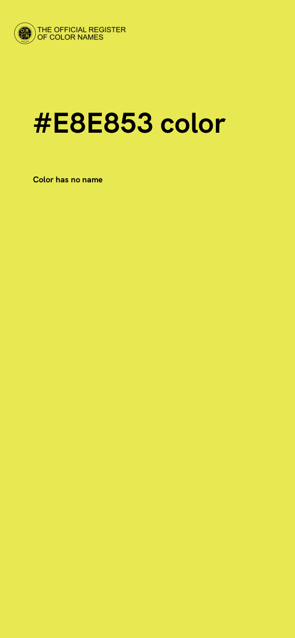 #E8E853 color image