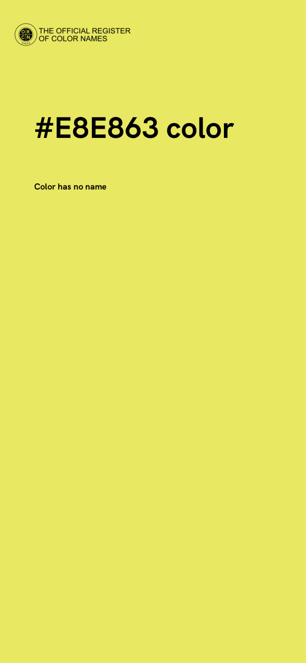 #E8E863 color image