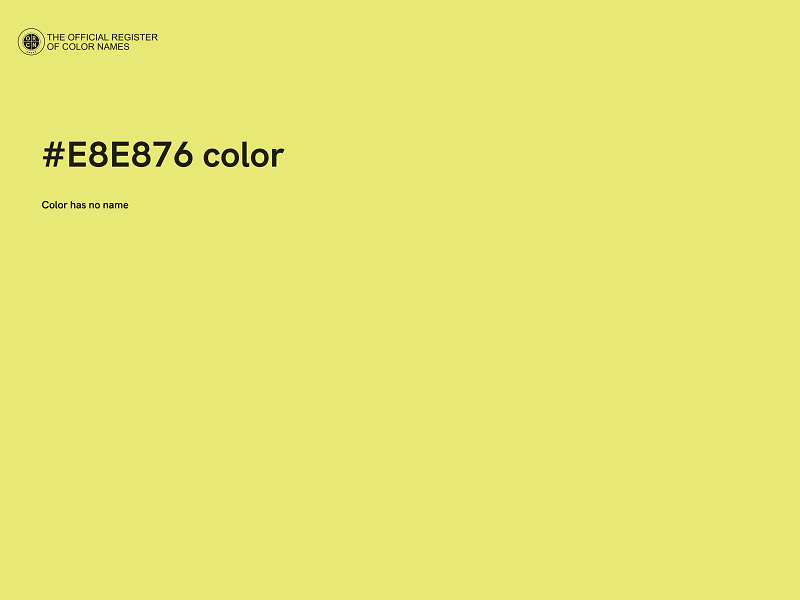 #E8E876 color image