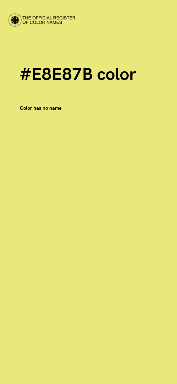 #E8E87B color image