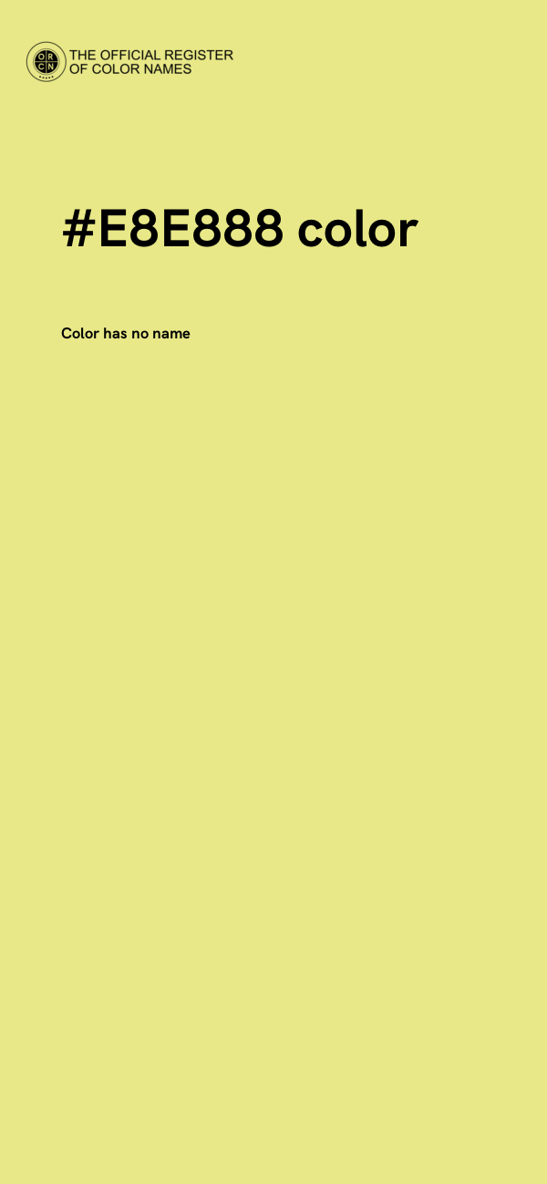 #E8E888 color image