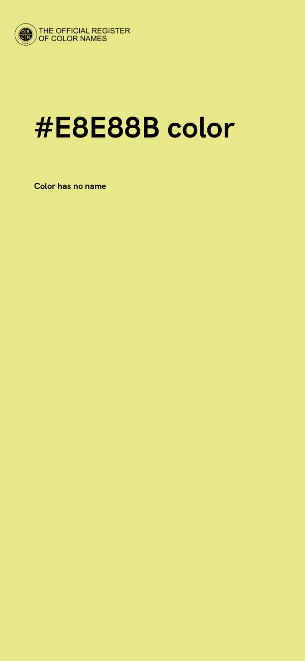 #E8E88B color image