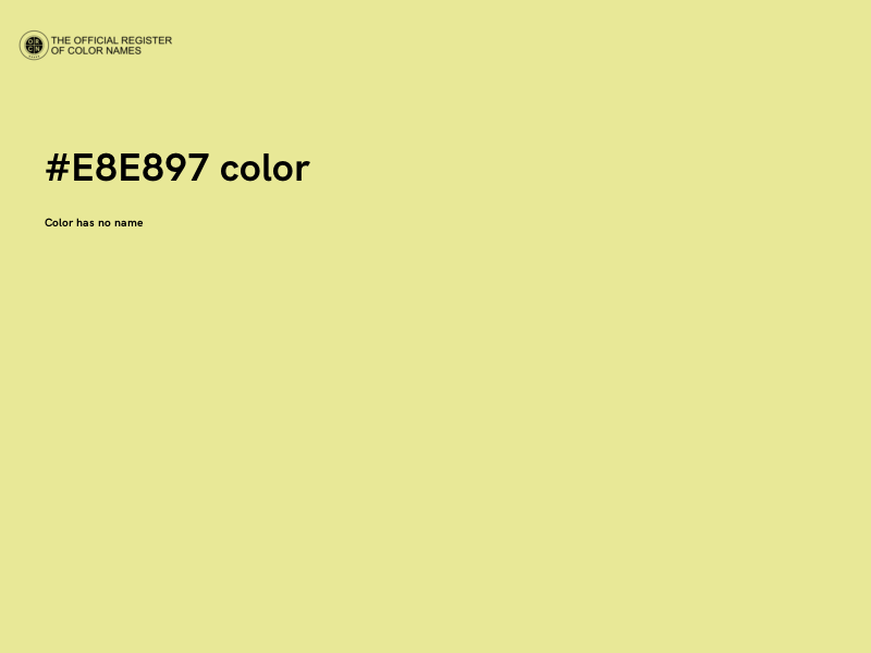 #E8E897 color image