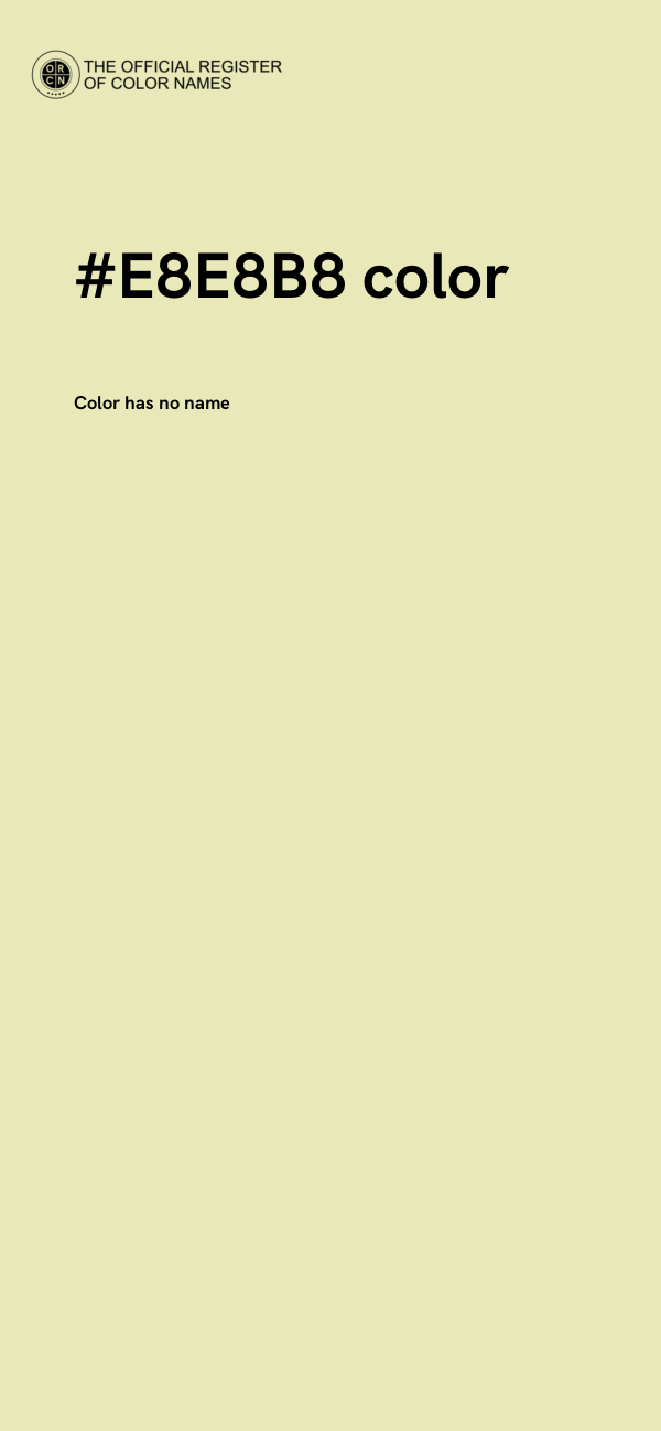 #E8E8B8 color image