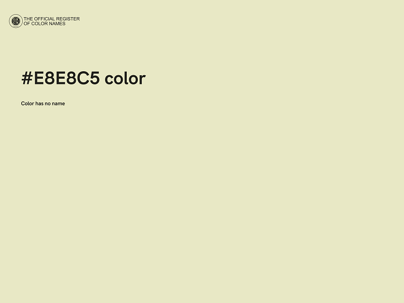 #E8E8C5 color image