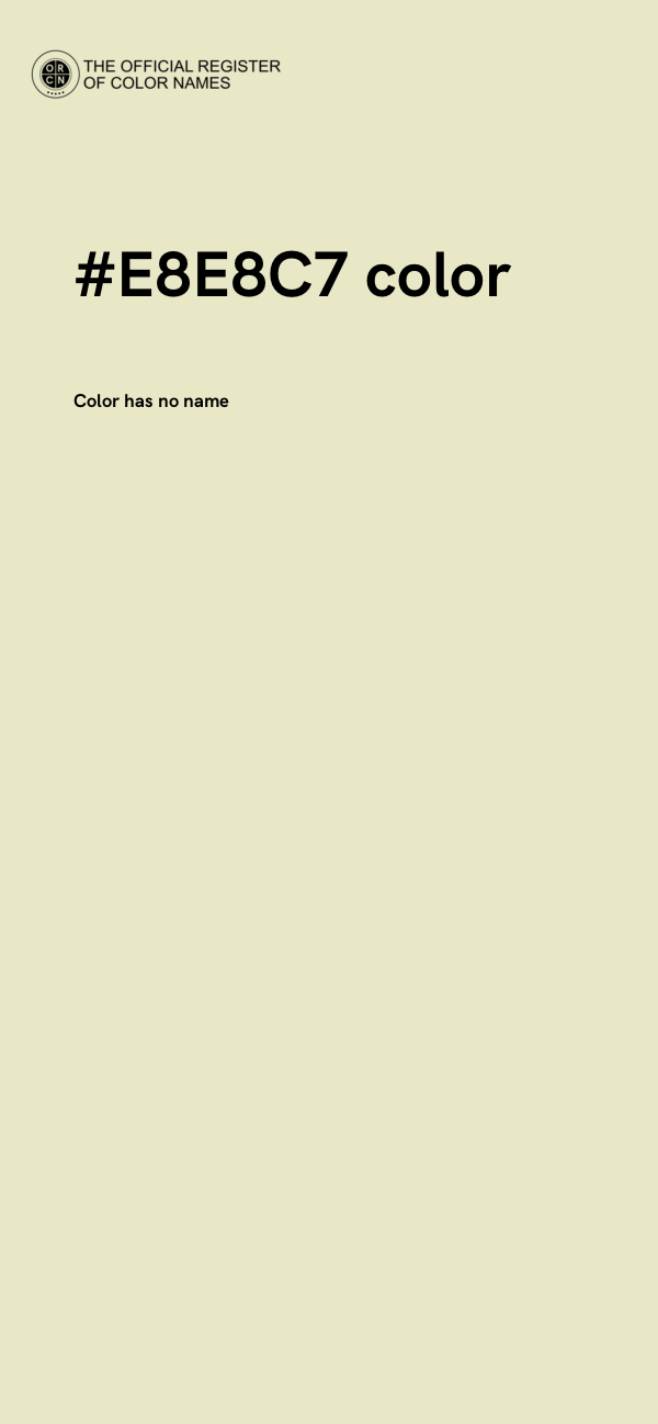 #E8E8C7 color image