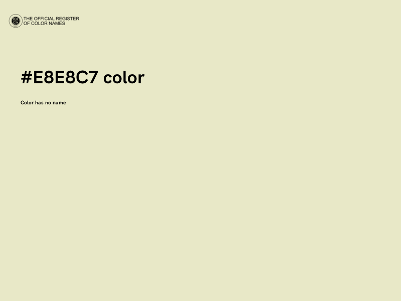 #E8E8C7 color image