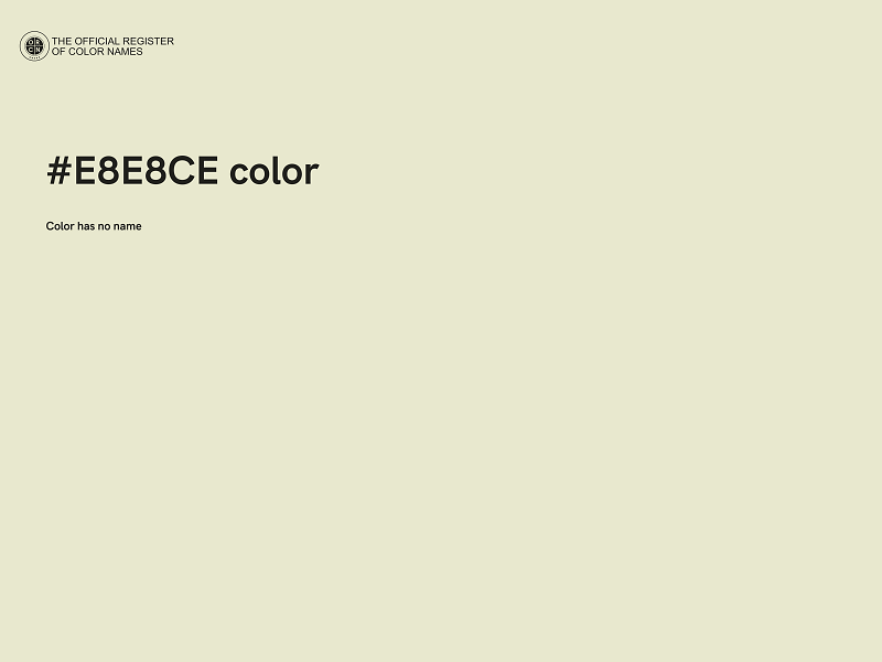 #E8E8CE color image