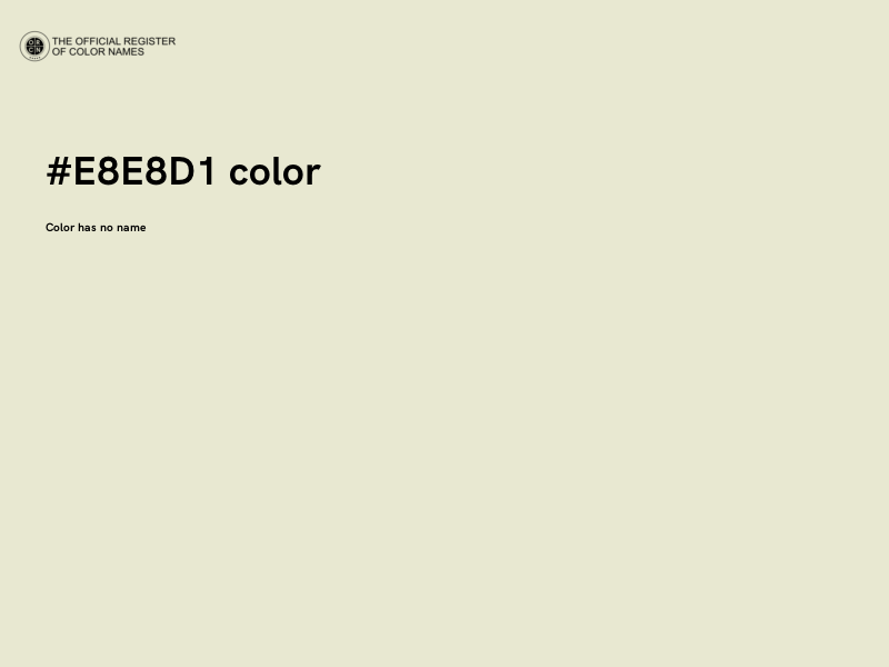 #E8E8D1 color image