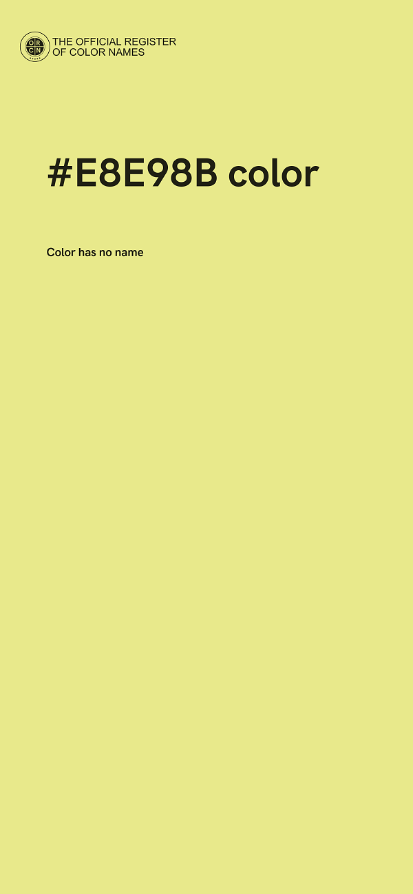 #E8E98B color image