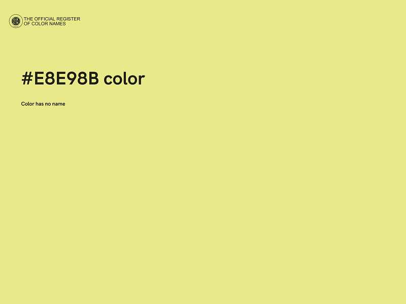 #E8E98B color image