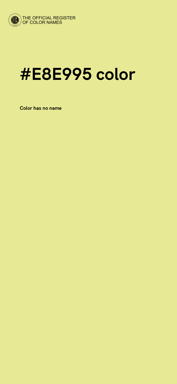#E8E995 color image