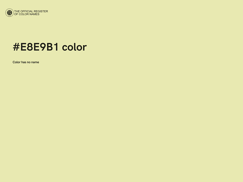 #E8E9B1 color image