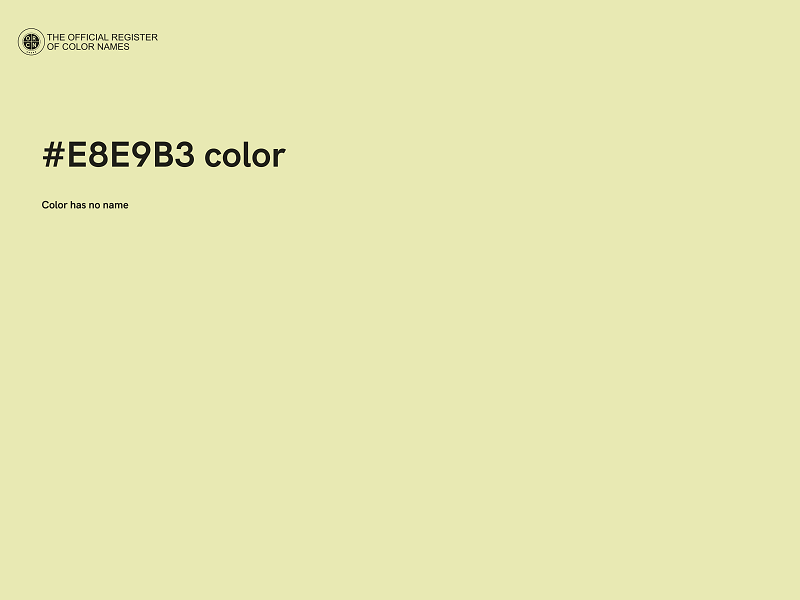 #E8E9B3 color image