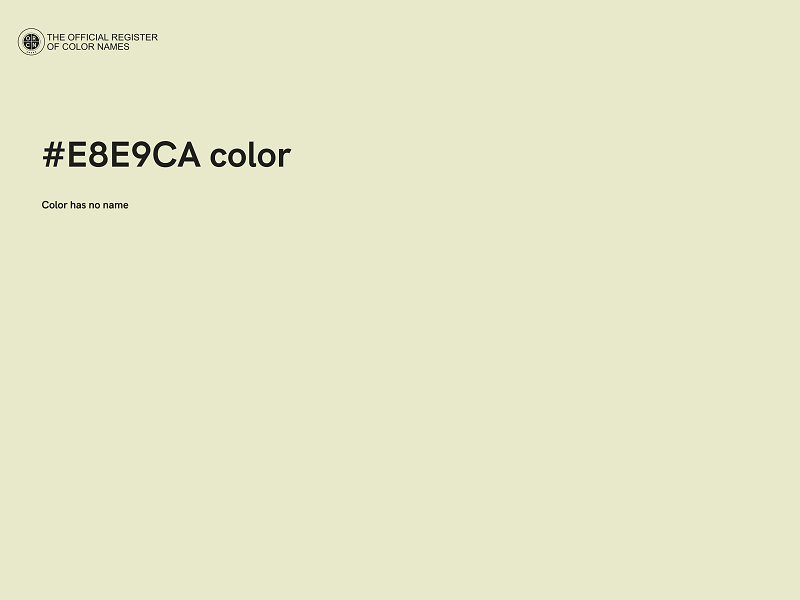 #E8E9CA color image