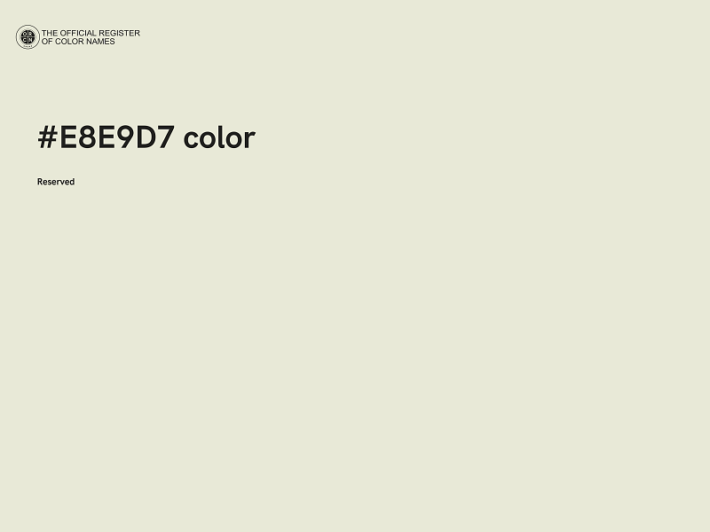 #E8E9D7 color image